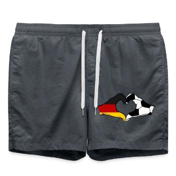 Germany Football Flag Hands Heart Shape - Swim Trunks - anthracite - Front - AI Model Male 185 light (185cm)