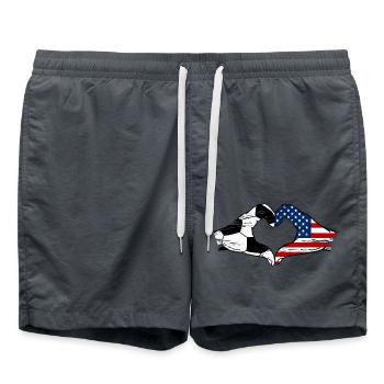 USA Soccer Heart Hands Used - Swim Trunks - anthracite - Front - AI Model Male 185 light (185cm)