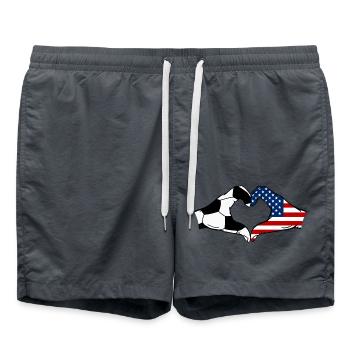 USA Soccer Heart Hands - Swim Trunks - anthracite - Front - AI Model Male 185 light (185cm)