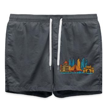 Mumbai, Inde - Short de bain - charbon - Devant - AI Model Male 185 light (185cm)