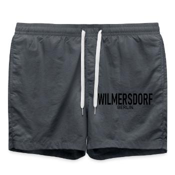 Wilmersdorf - Berlin - Deutschland - Badeshorts - Anthrazit - Vorne - AI Model Male 185 light (185cm)