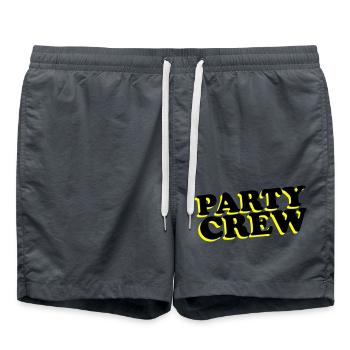 Party Crew - Swim Trunks - anthracite - Front - AI Model Male 185 light (185cm)