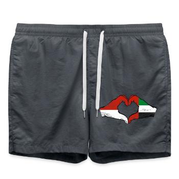 Monaco Drapeau des Émirats Arabes Unis - Short de bain - charbon - Devant - AI Model Male 185 light (185cm)
