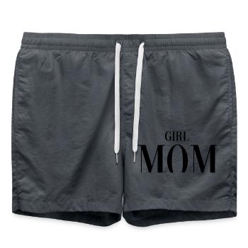 Girl Mom Geschenk Muttertag - Badeshorts - Anthrazit - Vorne - AI Model Male 185 light (185cm)