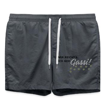Mir reicht´s. Ich geh´Gassi - Badeshorts - Anthrazit - Vorne - AI Model Male 185 light (185cm)