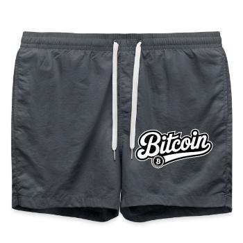 Bitcoin - Cooles Finanzlogo - Badeshorts - Anthrazit - Vorne - AI Model Male 185 light (185cm)