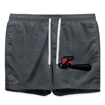 A chainsaw - Swim Trunks - anthracite - Front - AI Model Male 185 light (185cm)