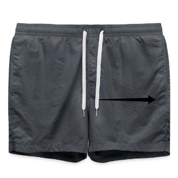 Motif de la flèche - Short de bain - charbon - Devant - AI Model Male 185 light (185cm)