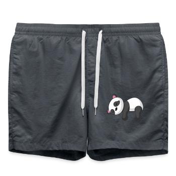 Sleepy cartoon panda - Swim Trunks - anthracite - Front - AI Model Male 185 light (185cm)