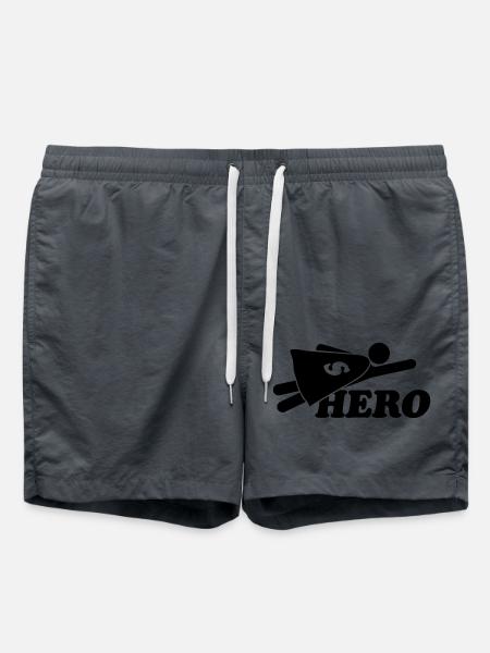 Super Hero Man - Short de bain - charbon