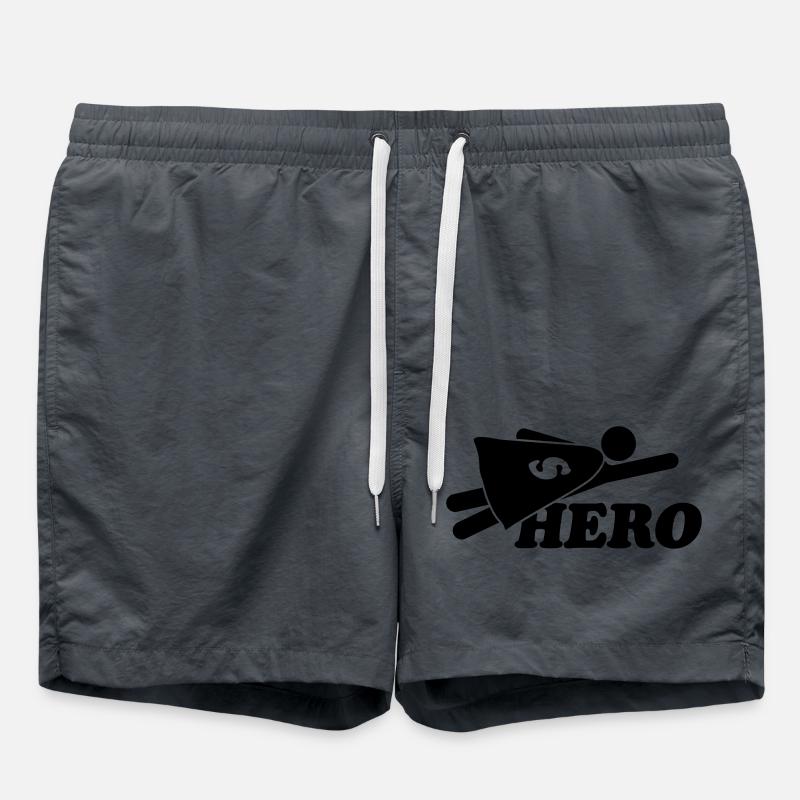 Super Hero Man - Badeshorts - Anthrazit