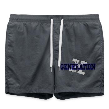 GENERATION X Gift Idea - Swim Trunks - anthracite - Front - AI Model Male 185 light (185cm)