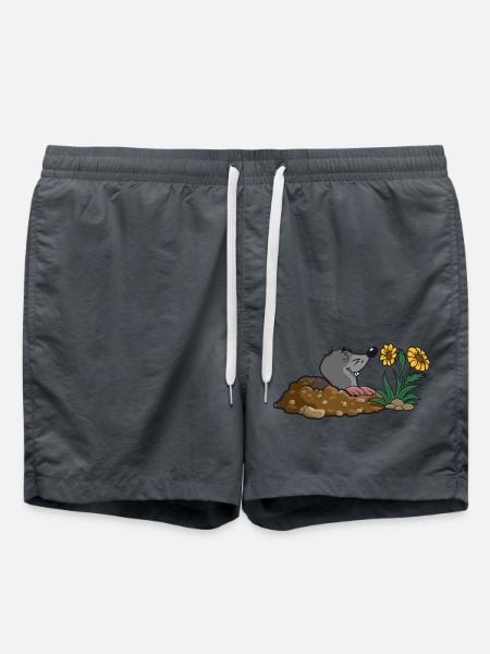 Maulwurf erde Maulwurfhuegel blume riechen duft sp - Badeshorts - Anthrazit
