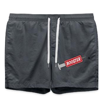 Spritze Impfstoff Booster - Badeshorts - Anthrazit - Vorne - AI Model Male 185 light (185cm)