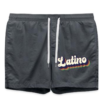 Latino - Fiers Mexicains Espagnols Hispaniques Racines Hommes - Short de bain - charbon - Devant - AI Model Male 185 light (185cm)