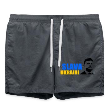 Slava ukraini - Badeshorts - Anthrazit - Vorne - AI Model Male 185 light (185cm)