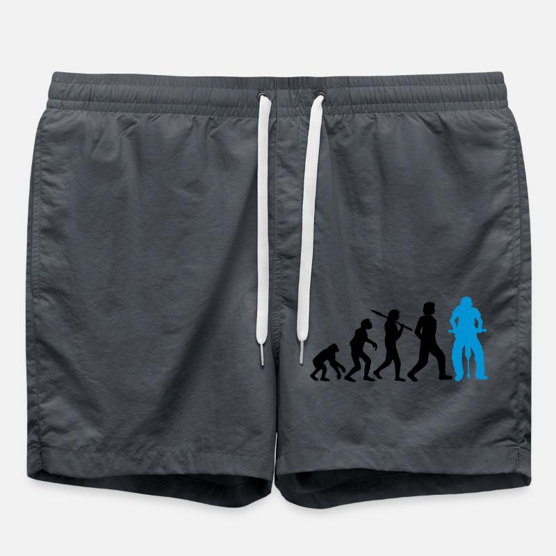 Logo Evolution Presslufthammer - Badeshorts - Anthrazit