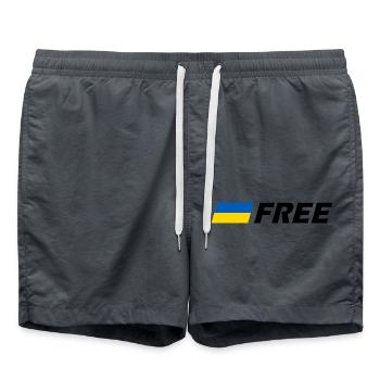 Free ukraine - Swim Trunks - anthracite - Front - AI Model Male 185 light (185cm)