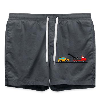 Abschleppwagen - Badeshorts - Anthrazit - Vorne - AI Model Male 185 light (185cm)