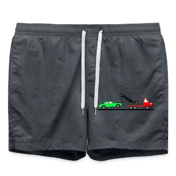 Abschleppwagen - Badeshorts - Anthrazit - Vorne - AI Model Male 185 light (185cm)