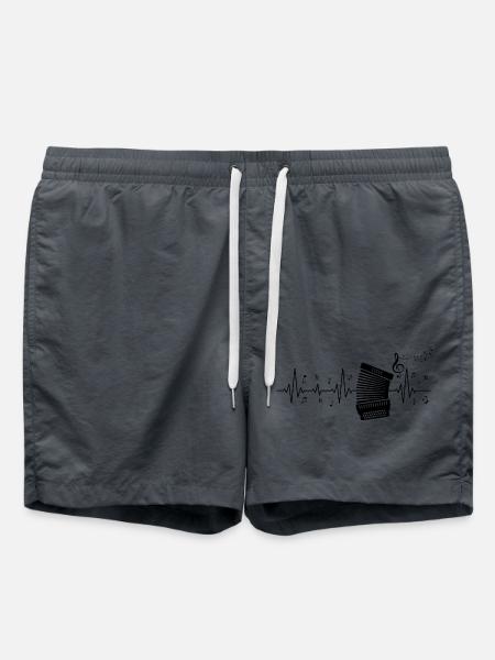 Herzklopfen Instrument Akkordeon - Badeshorts - Anthrazit