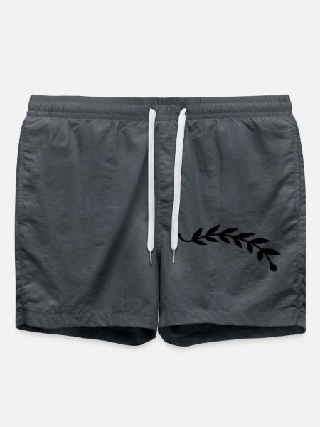 Bay leaf plant branch - Swim Trunks - anthracite