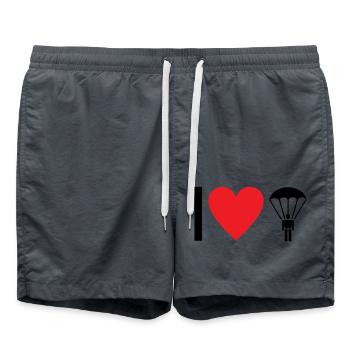 Fallschirm - Badeshorts - Anthrazit - Vorne - AI Model Male 185 light (185cm)