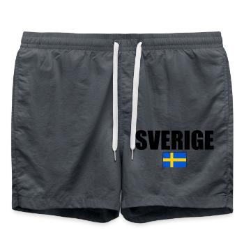 sverige - Badeshorts - Anthrazit - Vorne - AI Model Male 185 light (185cm)