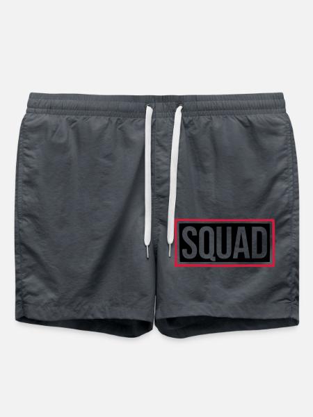 Squad Text Leader Shield - Swim Trunks - anthracite