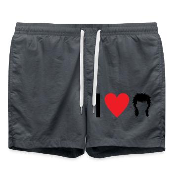 Vokuhila - Badeshorts - Anthrazit - Vorne - AI Model Male 185 light (185cm)