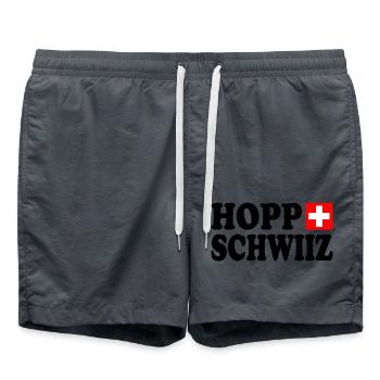 Hopp schwiiz - Badeshorts - Anthrazit - Vorne - AI Model Male 185 light (185cm)