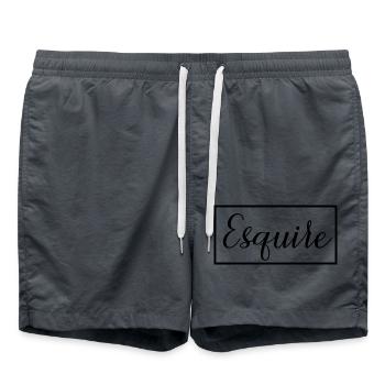 Esquire Graduated Lawyer School Student - Swim Trunks - anthracite - Front - AI Model Male 185 light (185cm)