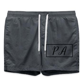 PA Proud Graduated Physician Assistant Student - Swim Trunks - anthracite - Front - AI Model Male 185 light (185cm)