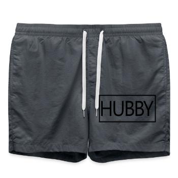 Ehemann Matching Paar Verlobung Hochzeit Flitterwochen - Badeshorts - Anthrazit - Vorne - AI Model Male 185 light (185cm)