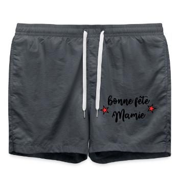 MAMIE. FÊTE DES MÈRES. BONNE FÊTE MAMIE. JE T'AIME - Short de bain - charbon - Devant - AI Model Male 185 light (185cm)