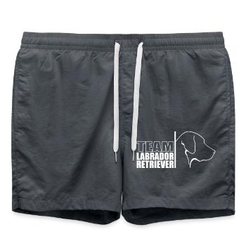 TEAM Labrador Retriever Dogs Dog Labbi Wilsigns - Swim Trunks - anthracite - Front - AI Model Male 185 light (185cm)
