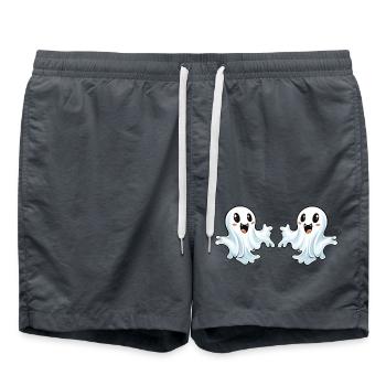 Ghosts Halloween - Badeshorts - Anthrazit - Vorne - AI Model Male 185 light (185cm)