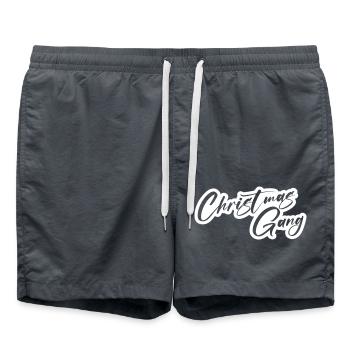 Christmas Gang Xmas Crew - Swim Trunks - anthracite - Front - AI Model Male 185 light (185cm)
