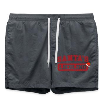 Santa's Liebling Weihnachtsgeschenk Weihnachtsoutf - Badeshorts - Anthrazit - Vorne - AI Model Male 185 light (185cm)