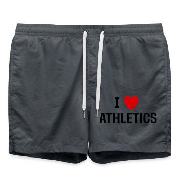 I love Athletics - Swim Trunks - anthracite - Front - AI Model Male 185 light (185cm)
