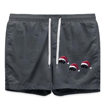 Père Noël Ho Ho Ho - Short de bain - charbon - Devant - AI Model Male 185 light (185cm)