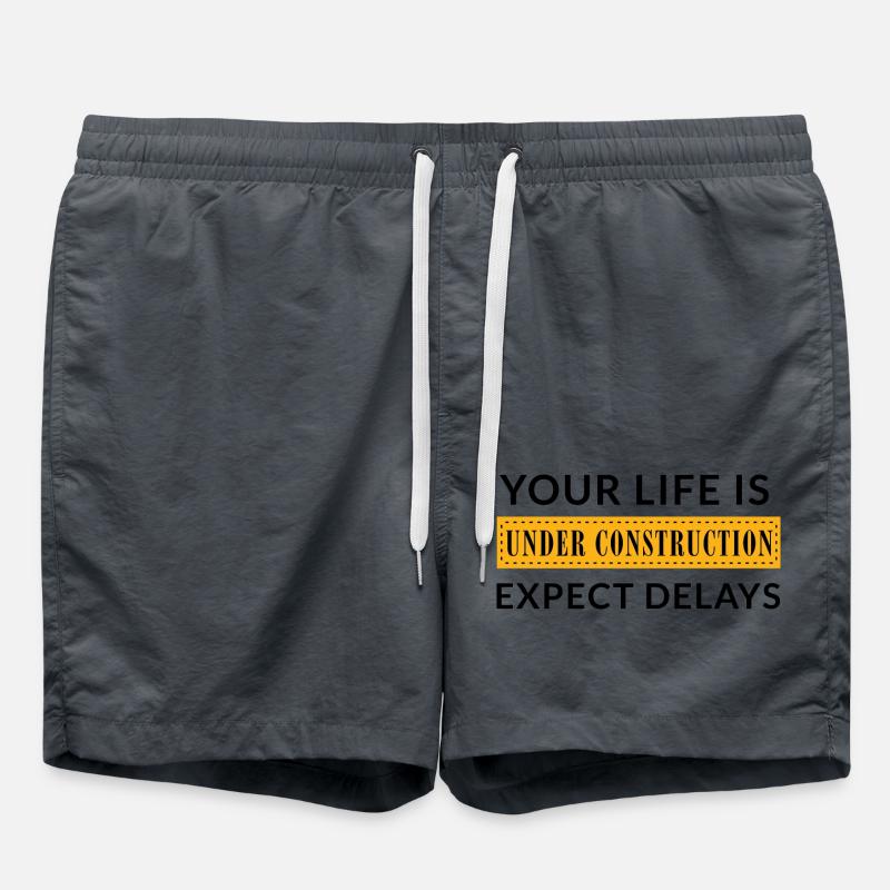 Under Construction - Swim Trunks - anthracite
