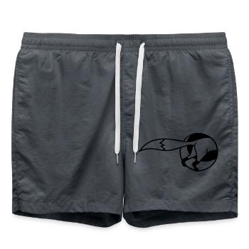 Fox Hole Buttocks Back Burrow Going In - Swim Trunks - anthracite - Front - AI Model Male 185 light (185cm)