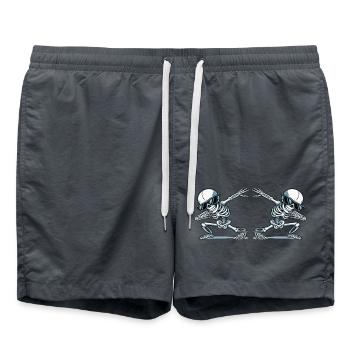 skull dabbing 2 - Badeshorts - Anthrazit - Vorne - AI Model Male 185 light (185cm)