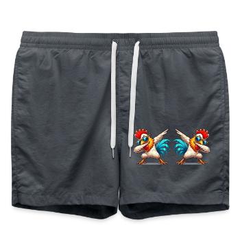 Dabbing 2 - Swim Trunks - anthracite - Front - AI Model Male 185 light (185cm)