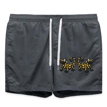 Salamander Gecko comic 2 - Swim Trunks - anthracite - Front - AI Model Male 185 light (185cm)