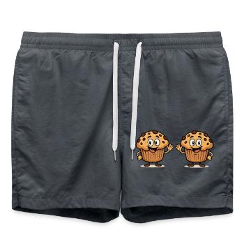 Muffin Comic 2 - Swim Trunks - anthracite - Front - AI Model Male 185 light (185cm)