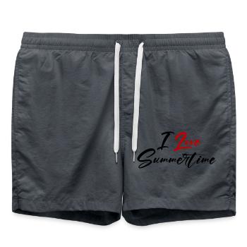 I love summer - Swim Trunks - anthracite - Front - AI Model Male 185 light (185cm)