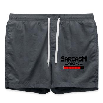 Sarcasme Loading Humour - Short de bain - charbon - Devant - AI Model Male 185 light (185cm)