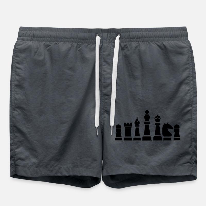Chess pieces - Swim Trunks - anthracite